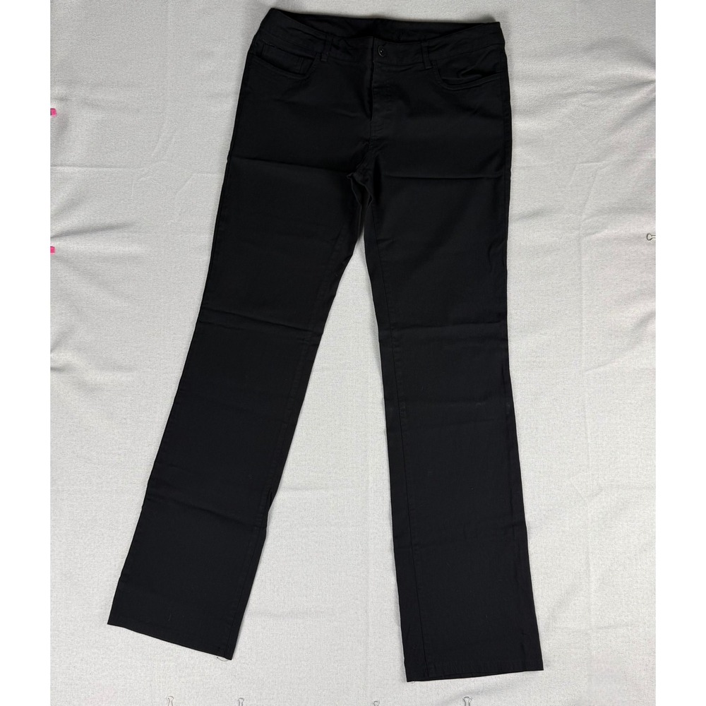 Express Stretch Black Trousers Straight Leg Mid Rise Work Pants Womens 9/10 L